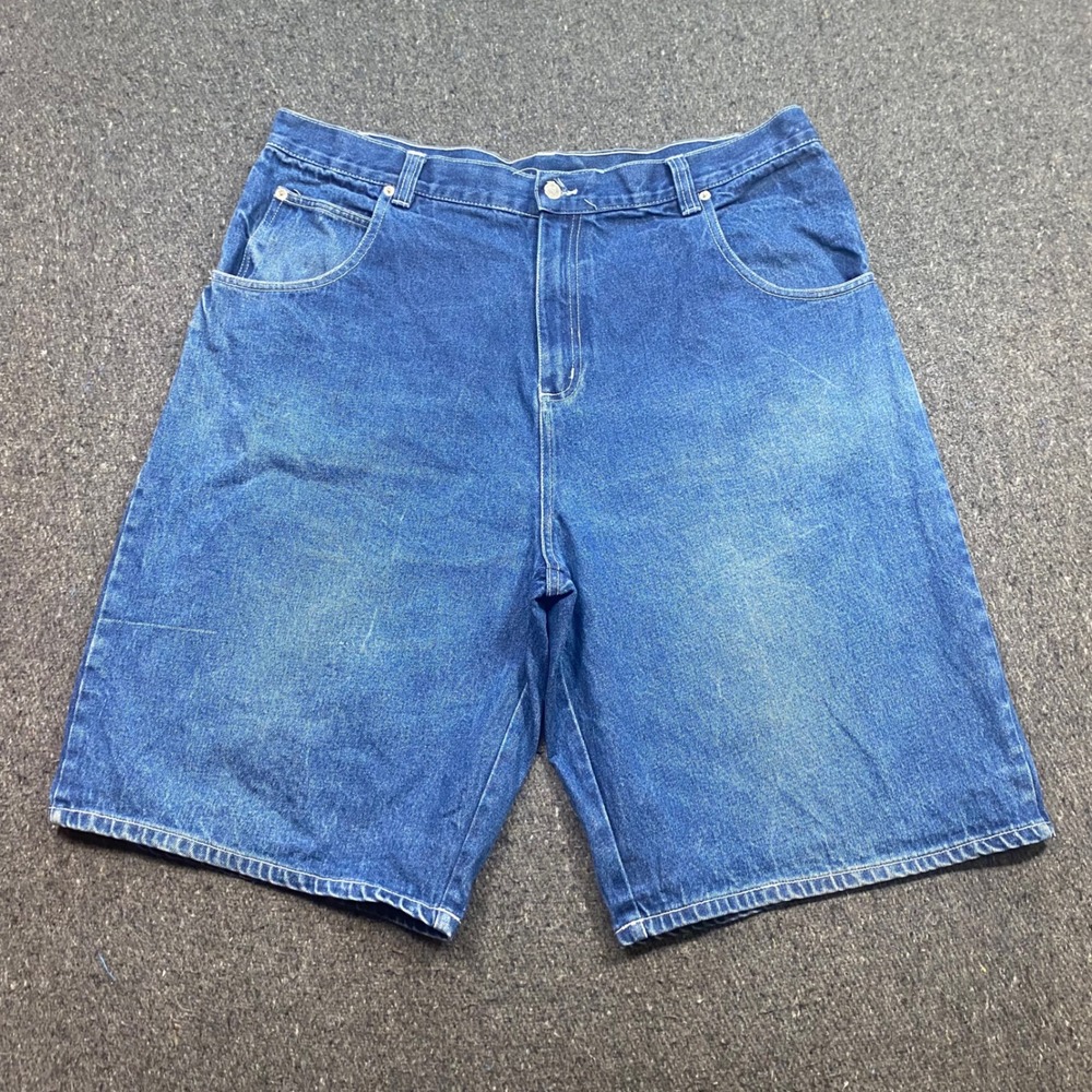 NY Xpress Denim Shorts Sz 42 Mens Blue Skater Baggy Y2K Streetwear Retro Jorts